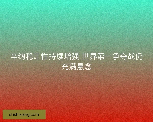 辛纳稳定性持续增强 世界第一争夺战仍充满悬念